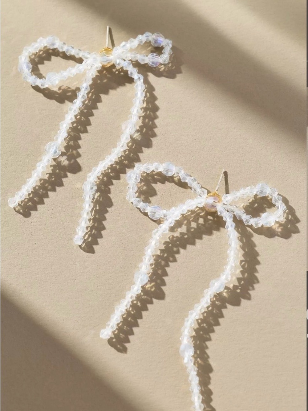 Anthropologie • Beaded Bow Statement Earrings • NWT • $44